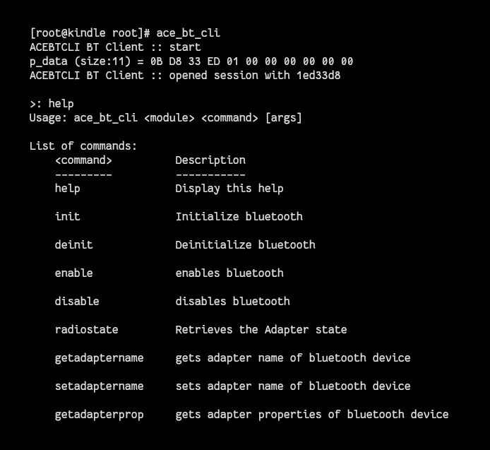 ace_bt_cli CLI utility